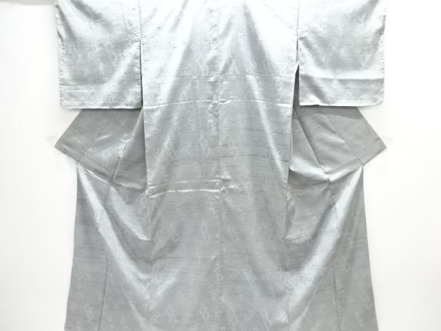 アンティーク　絣柄織り出し手織り紬着物